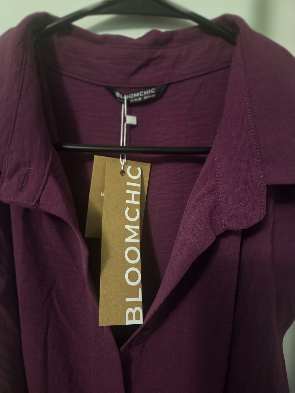 BloomChic Women's Plum Button-Front Jacket